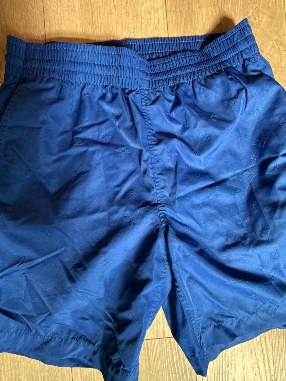 Louis Vuitton Men's Blue Shorts - Designer Monogram Swim/Leisure Shorts